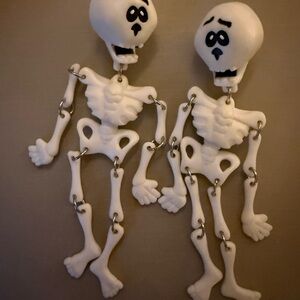 Vintage Halloween Skeleton Earrings